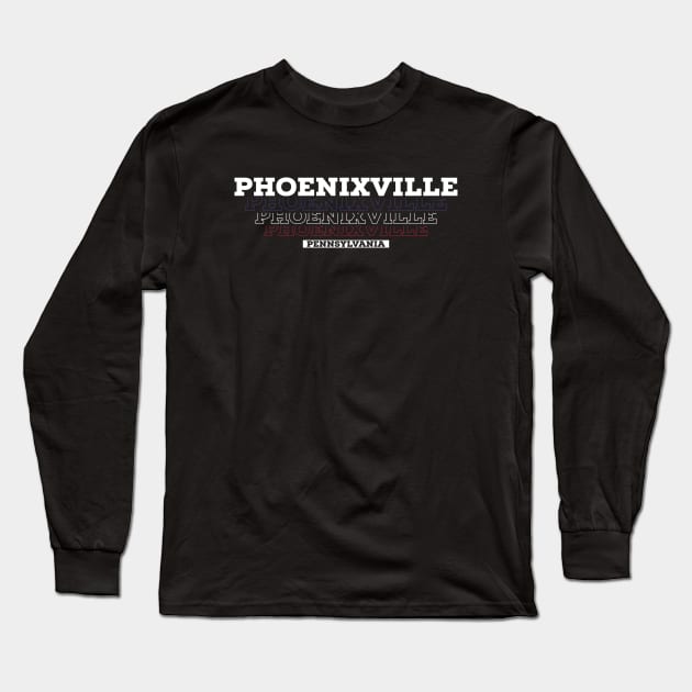 Phoenixville City USA Vintage Long Sleeve T-Shirt by Zen Cosmos Official